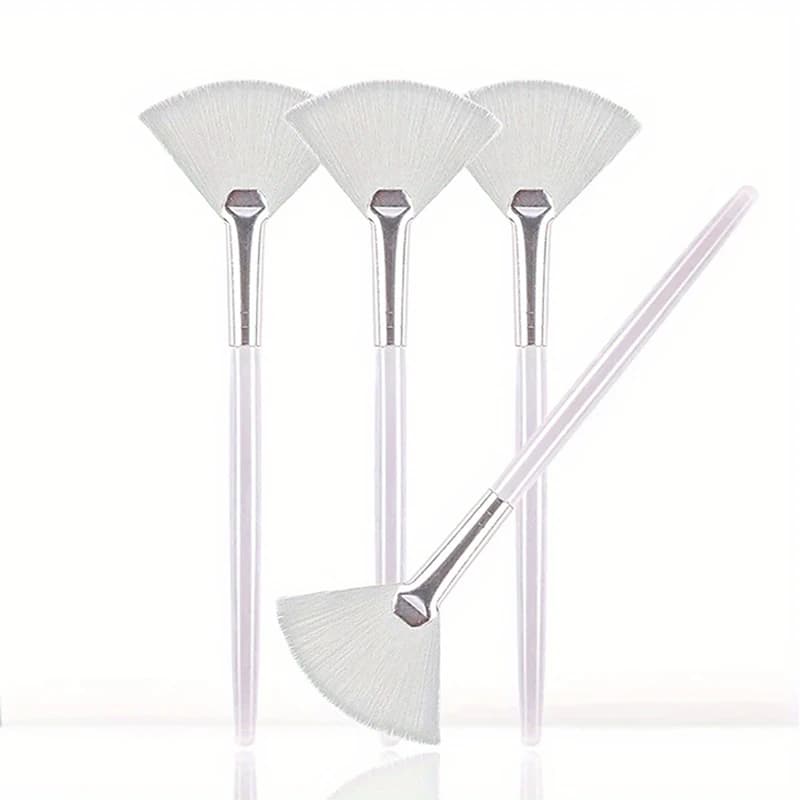 Set di pennelli per trucco con manico da 4 pezzi Pennello per evidenziatore per maschera facciale Pennello per fondotinta viso Pennello per maschera facciale da donna