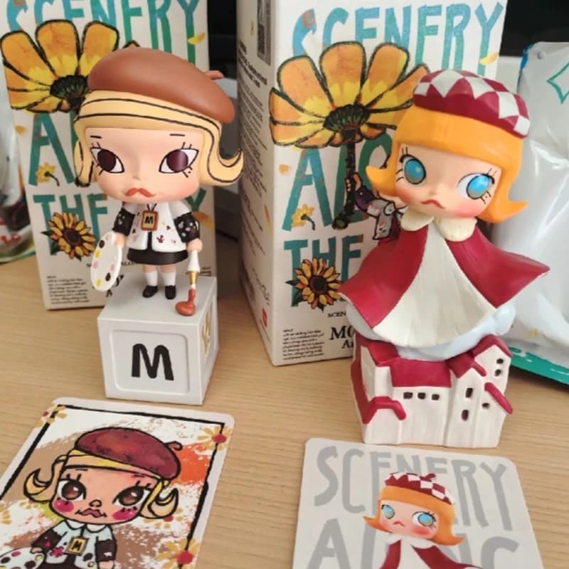 Nuova Scatola Misteriosa Originale Popmart Molly Scenery Along The Way Serie 20° Anniversario, Action Figure Anime Carina, Regalo per i Fan