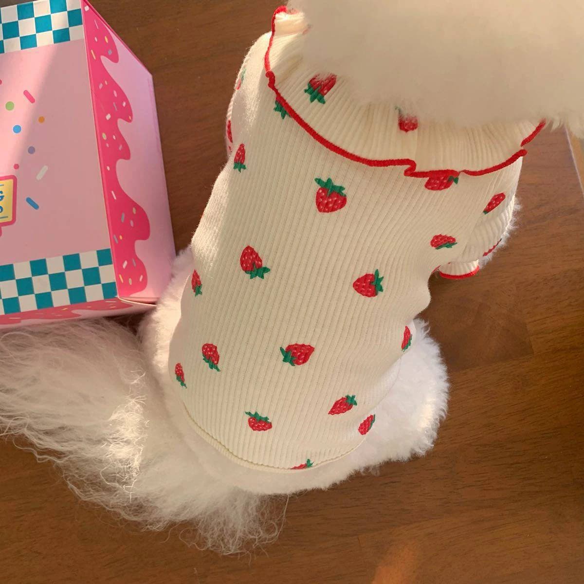 Abbigliamento Estivo Traspirante per Cani Piccoli e Gatti, Gilet con Colletto Arricciato, Vestiti Carini per Animali Domestici