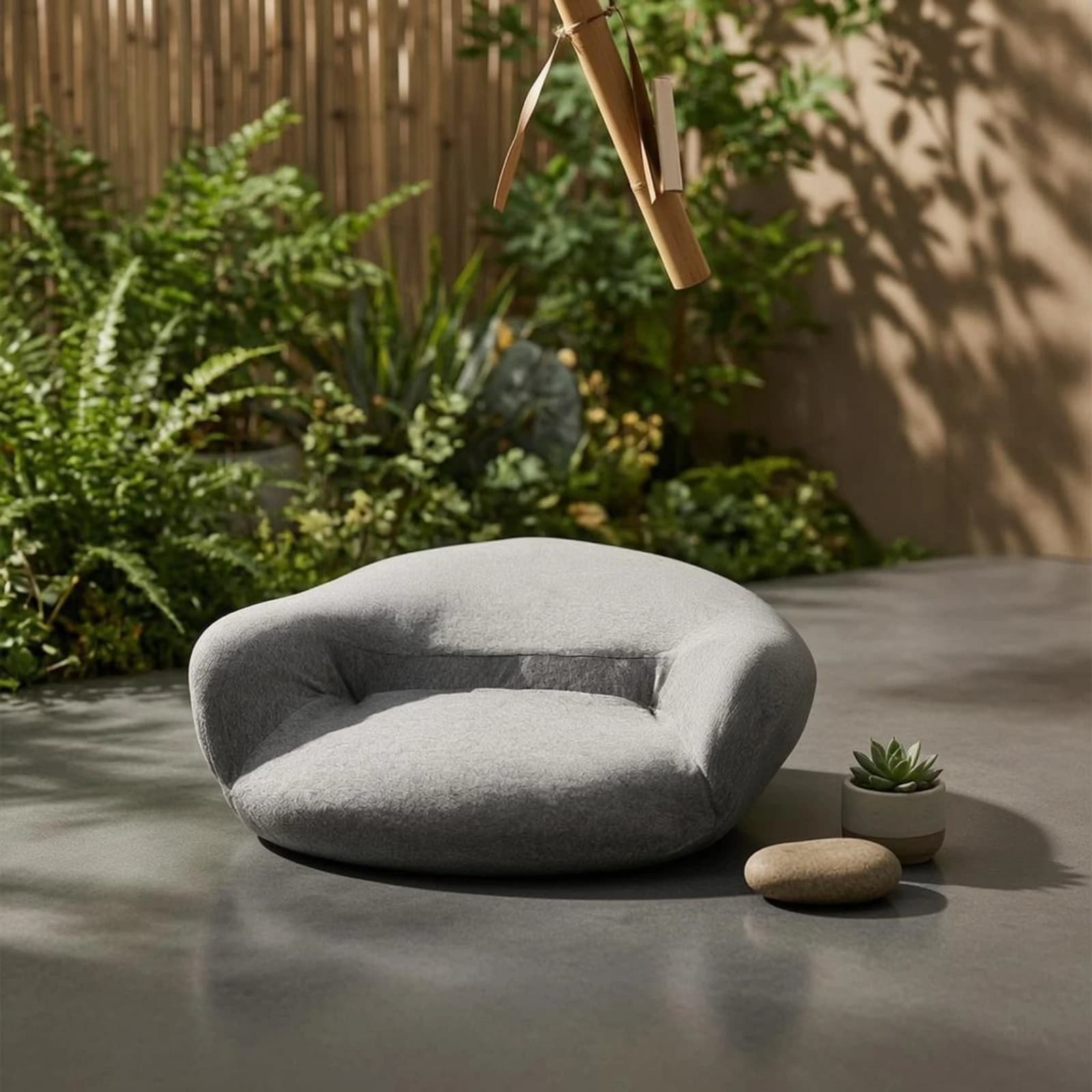 Memory Foam Meditation Cushion Gray Contoured Meditation Cushion Home Seating Supportive for Cross-Legged Sitting