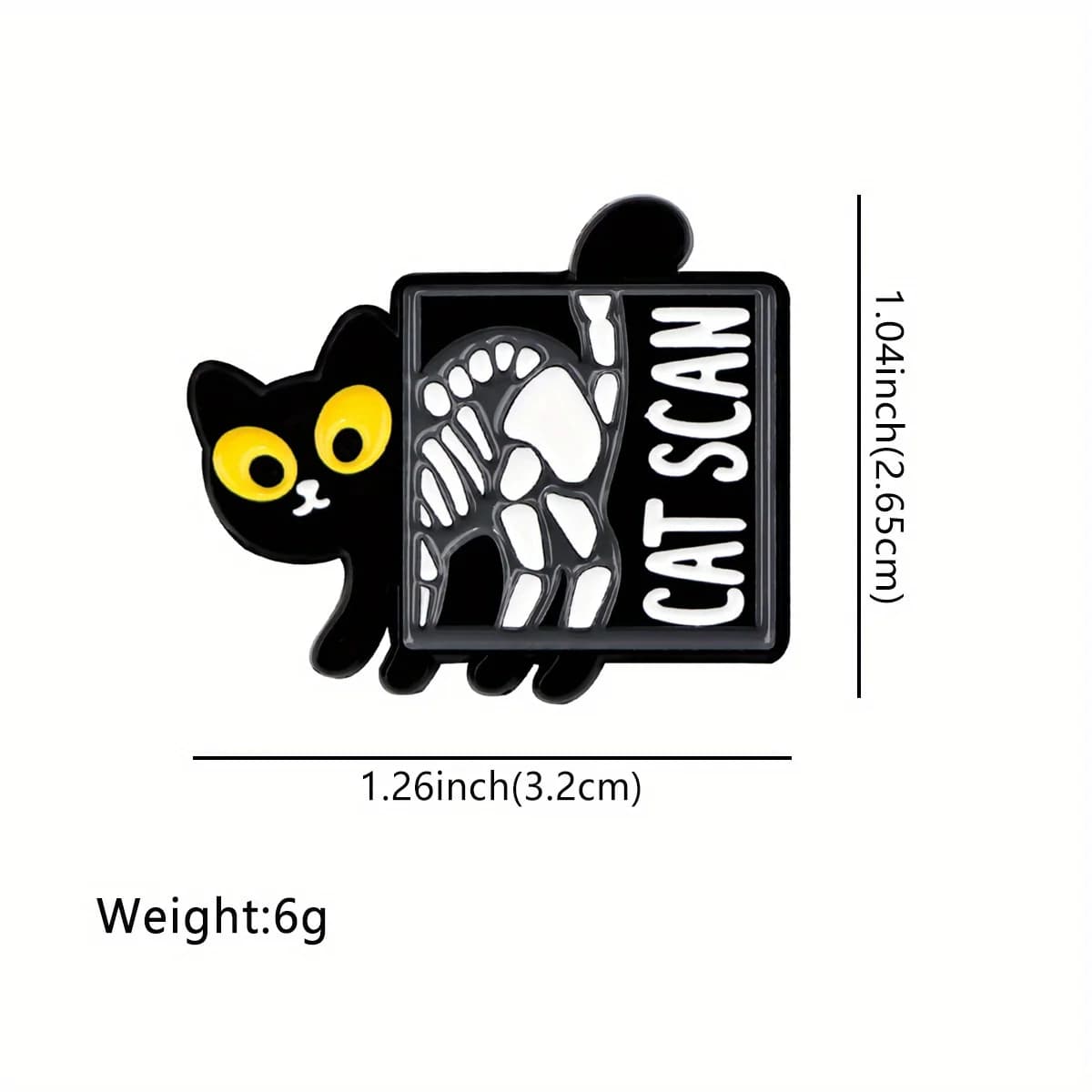1 simpatico distintivo in acrilico con gatto nero e teschio, divertente decorazione per borse e zaini, regalo perfetto per gli amici