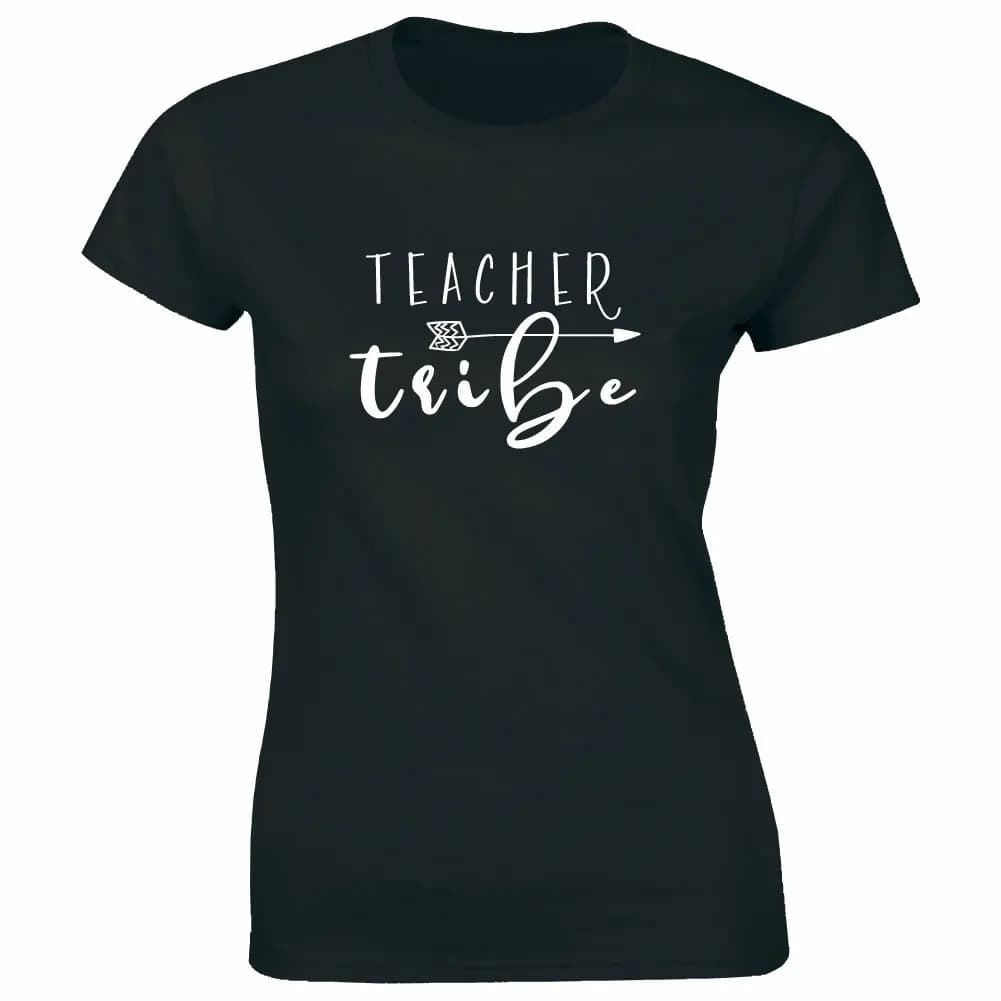 Tribu dell'insegnante con immagine di freccia T-shirt nera da donna