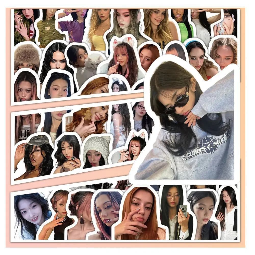 100 pz KATSEYE Adesivi PVC Impermeabile Autoadesivi Adesivi Decorazione Notebook Decal LARA MANON MEGAN Ventole Collezione Regalo