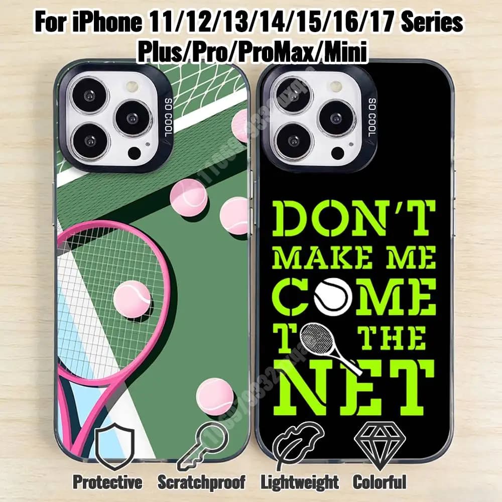 Cover IMD per iPhone 17 16 15 Max Mini 14 13 Pro Plus 12 11 X XS Air con design a palla da tennis