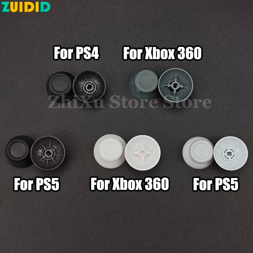 ZUIDID 10 Pezzi per Controller Xbox 360, Stick Analogici Bianchi/Grigi, Copri Joystick per PS4 PS5, Copertura a Forma di Fungo