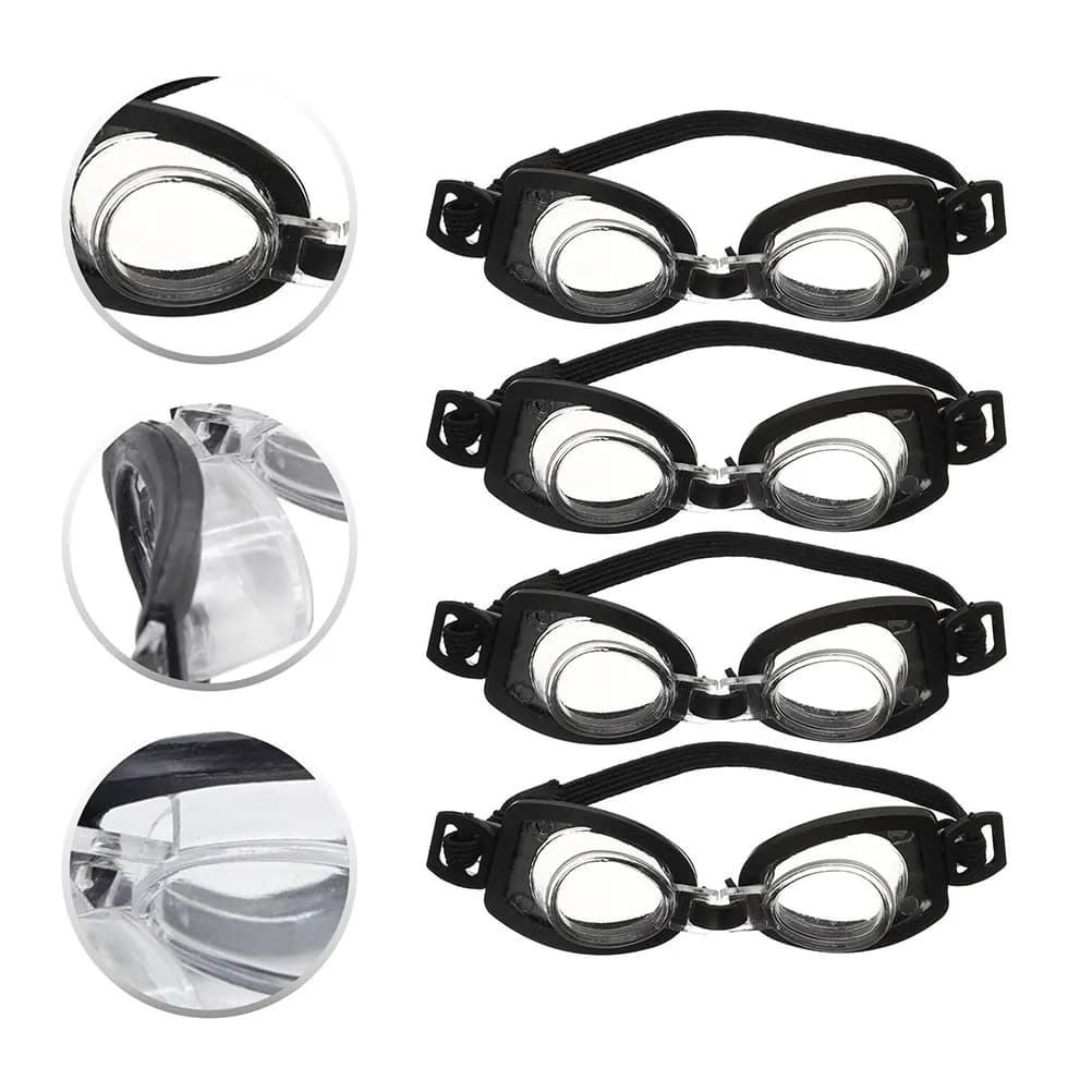 4 pieces of mini swimming glasses, miniature accessories, light swimming glasses for photo scene objects, children's toys, mini accessories