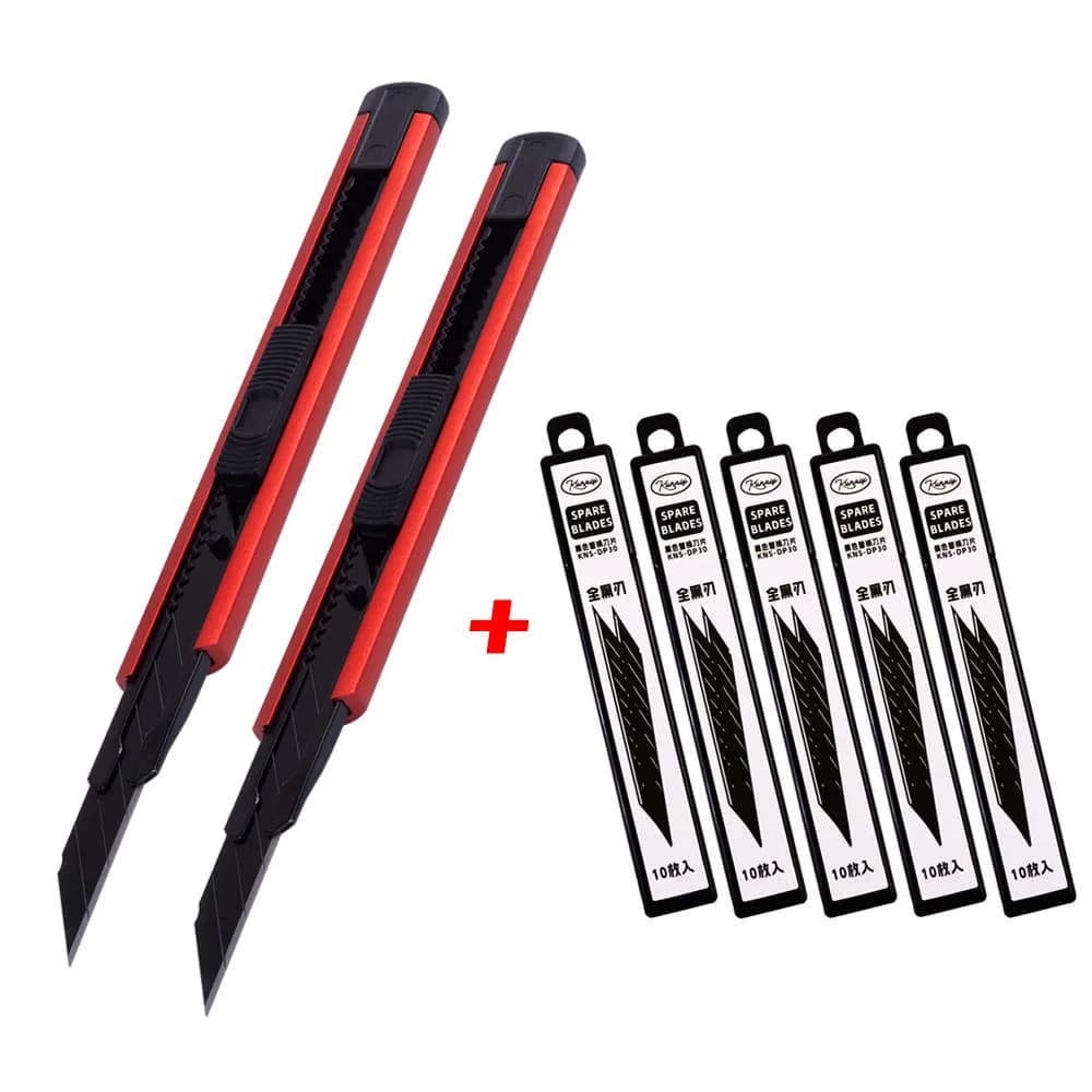 Taglierina professionale per pellicole a doppia lama con adesivo in PTFE, lama in acciaio inossidabile nascosta sicura per vinile automatico, pelle, carta da parati,