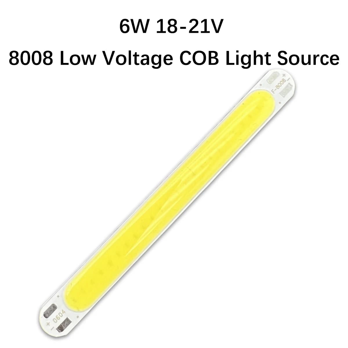 10 PZ New 80x8mm 18-21 V DC 6 W White Cold LED Strip 600lm COB Source Luminous Lampadina Edge Chip for FAI FROM TE