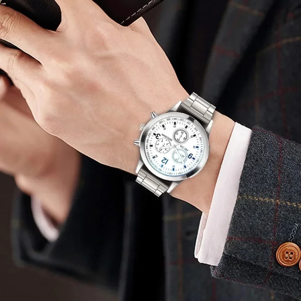 Orologi di lusso da uomo alla moda, orologio da polso casual al quarzo in acciaio inossidabile da uomo, orologio da uomo Relogio Masculino