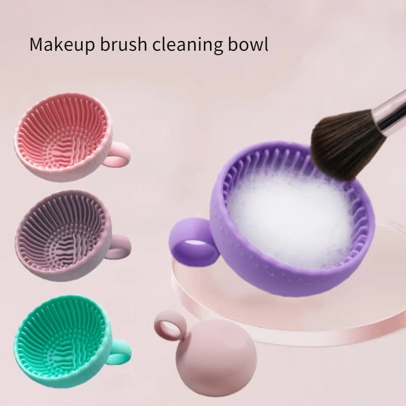 Silicone Bowl for Cleaning Makeup Brushes, Efficient and Reusable, Portable, for Brushes and Sponges Beauty Blender