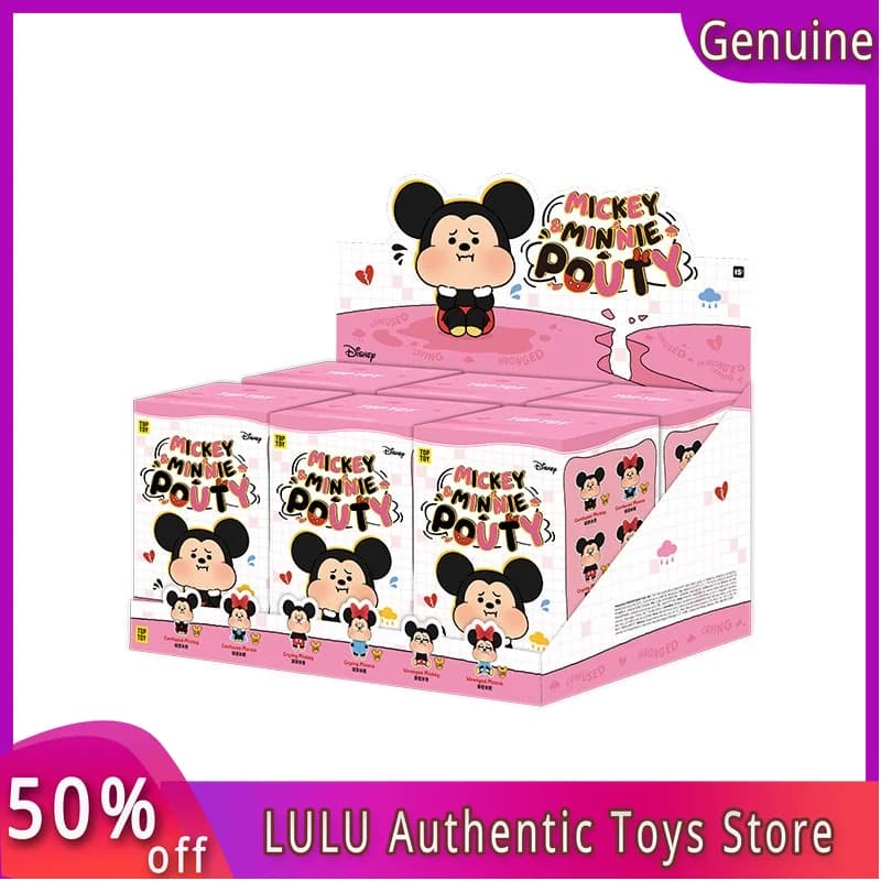 Nuova Serie Disney Mickey Minnie Pouty: Blind Box con Bambole in Vinile, Giocattoli Decorativi Cartoon, Charm Trendy, Regalo a Sorpresa Originale, Action Figure