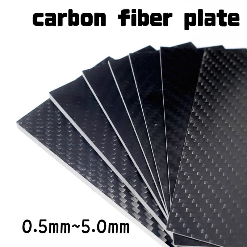 5 Pz 125mm X 75mm Reale Piastra In Fibra di Carbonio Pannello Lenzuola 0.5mm 1mm 1.5mm 2mm 3mm 4mm 5mm di spessore Materiale Composito Durezza