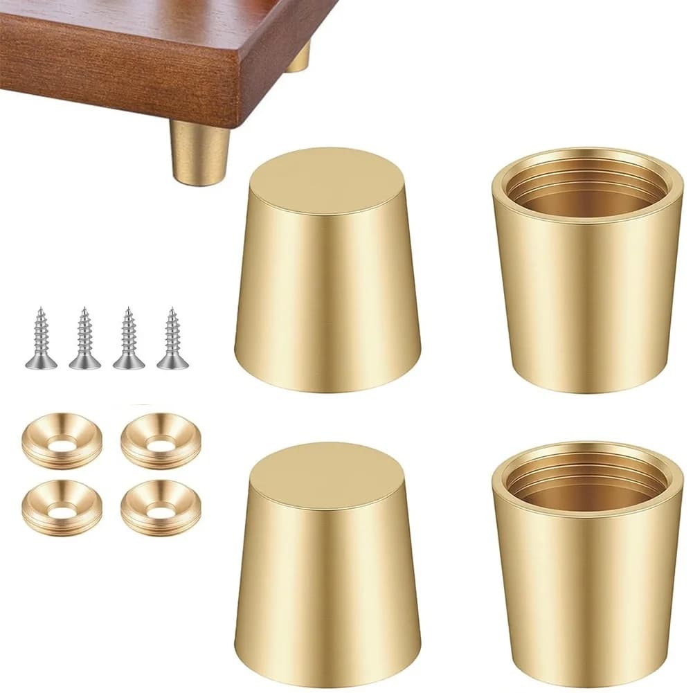 4 brass pins for cutting boards, anti-slip stabilizers for cutting boards, raised feet for display jewelry showcase