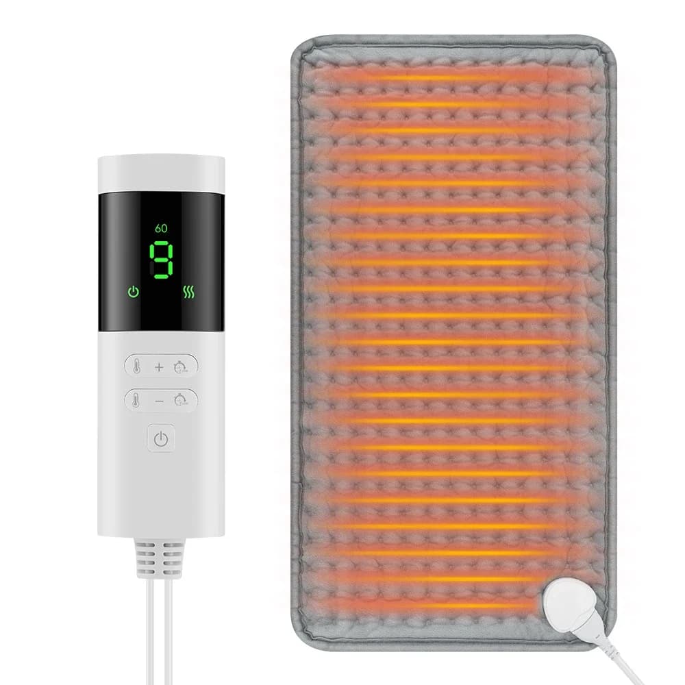 Tappetino Riscaldante Elettrico per Animali Domestici, 9 Livelli di Temperatura, 4 Timer, Caldo per Addome, Mani e Corpo degli Animali