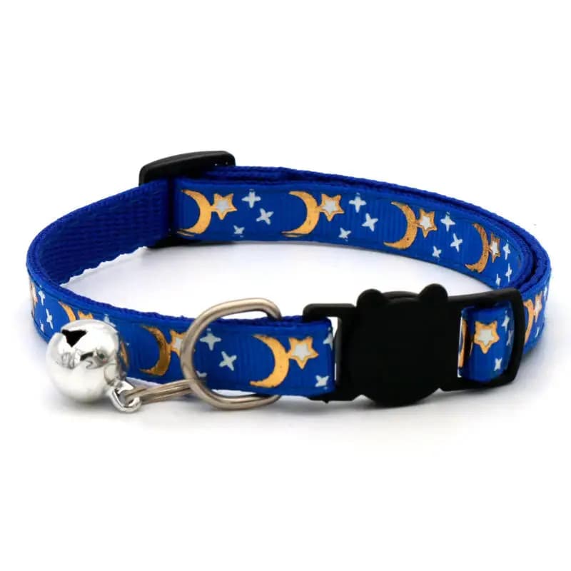 1 Pezzo Collare per Gatti e Cuccioli a Sgancio Rapido con Stella e Luna, Set di Targhette Incise con Campanello per Cani e Gatti di Piccola Taglia 2026