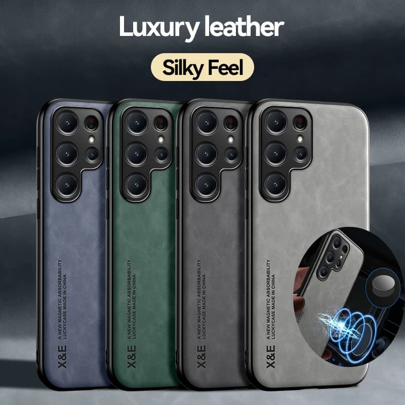 Shockproof case for Samsung Galaxy S25 S24Ultra S23 S22 Plus S23FE S21FE Protective Case Magnetic Car Support Phone Coque Fundas