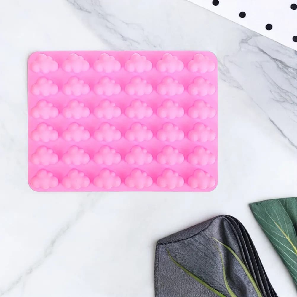 2Pcs Adorable Cloud Silicone Mold for Chocolate Making Candy Pudding Jellies Resin Casting Multi-Functional Reusable Kitchen