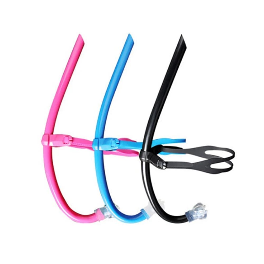 Silicone snorkeling breathing swimming tube with front head for diving training under the water snorkeling breathing equipment