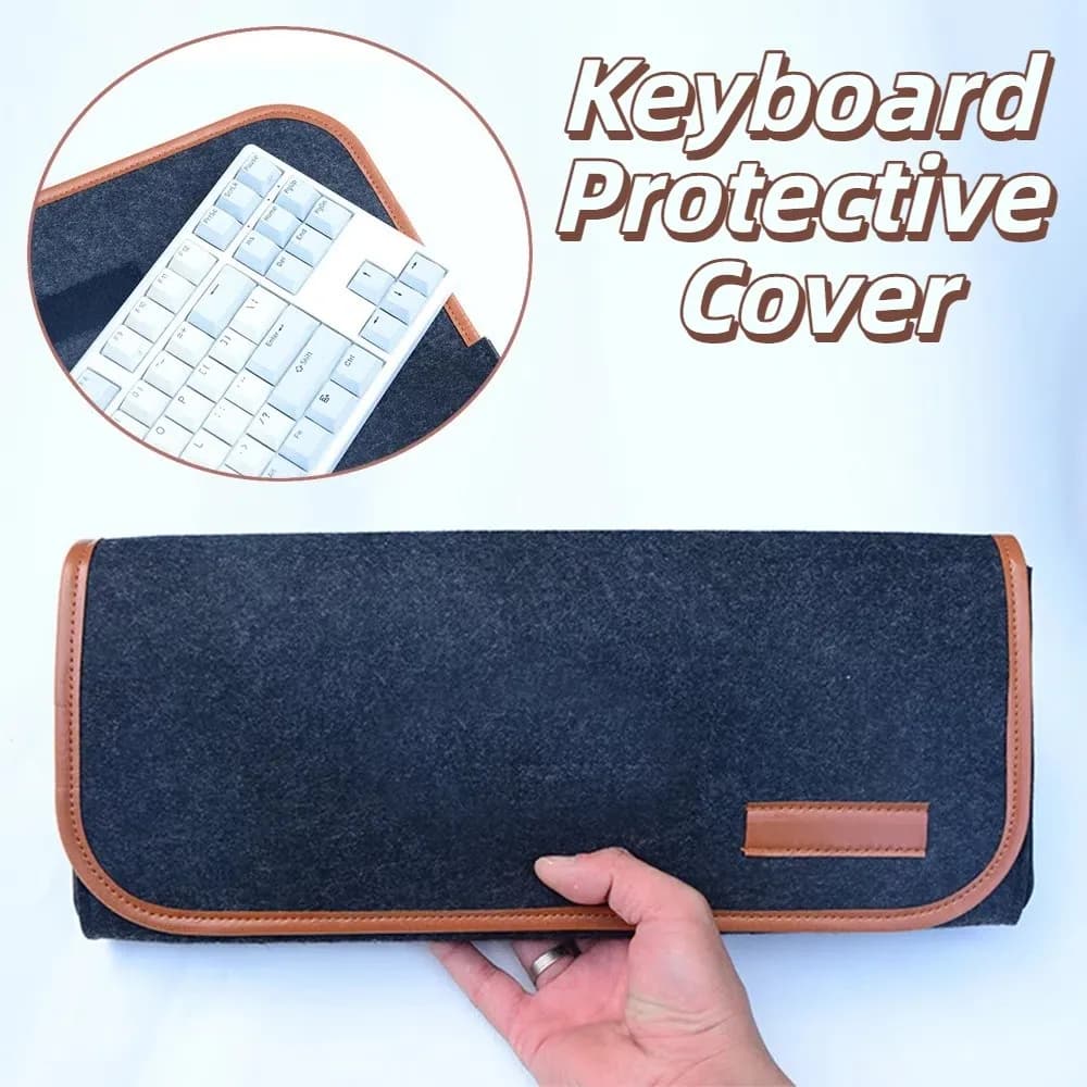 Thickened Keyboard Protective Cover Soft Large Capacity Mechanical Keyboard Bag with Elastic Band Skin-friendly