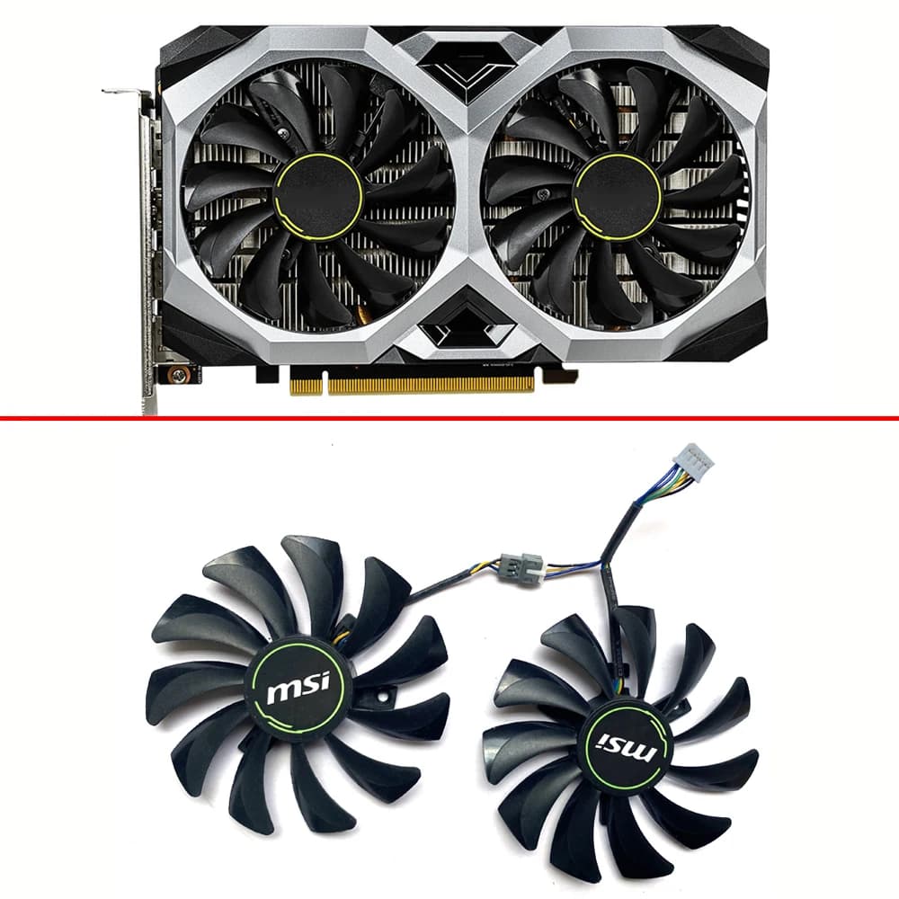 87MM per MSI GeForce GTX 1660 1660Ti RTX 2060 SUPER VENTUS XS ventola della scheda Video RTX2060 GTX1660 GTX1600Ti GPU Fan
