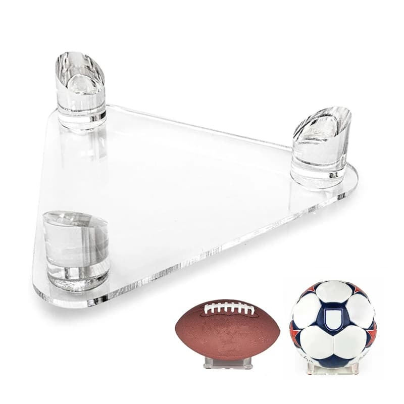 Base support for Rack with support for Clear Acrylic Display for Football Volleyball Balloon