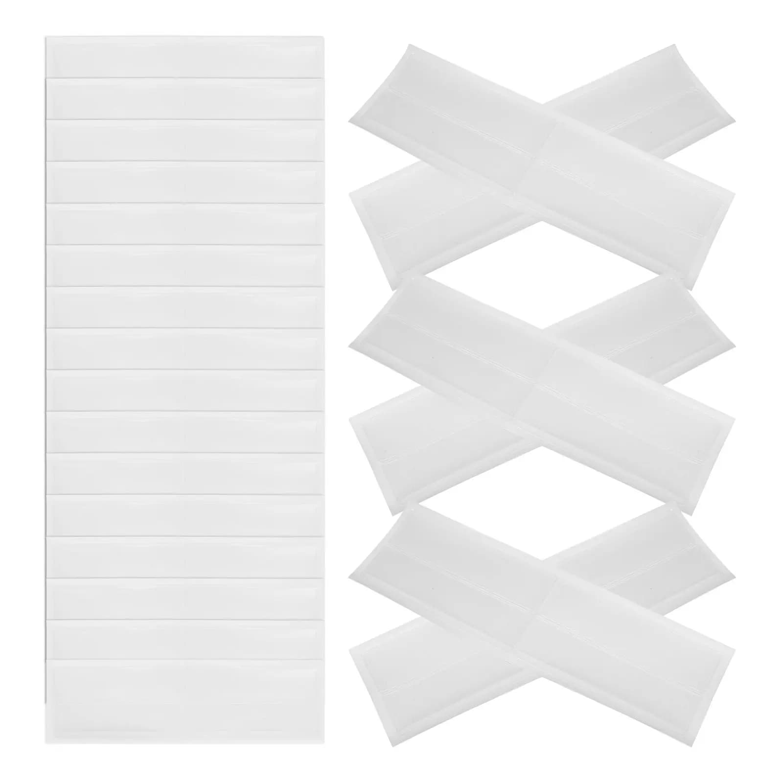 20Pcs Heavy-Duty PVC Transparent Card Holder Adhesive Index Tab Sleeve for Office School Stationery File Folder Label