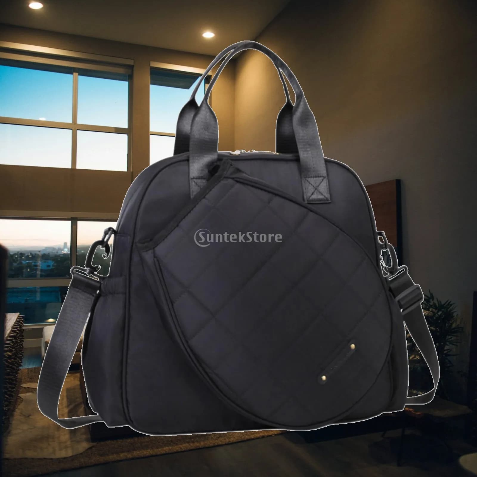 Versatile Tennis and Racquet Sports Bag Oxford Cloth Handbag with Strap Waterproof Tote for Training and Travel