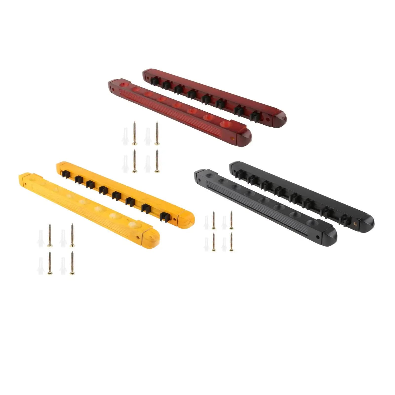 Wall Snooker Cues Rest Durable Wooden Anti Slip Billiard Stick Rack for Professional Billiard Players and Pool Clubs