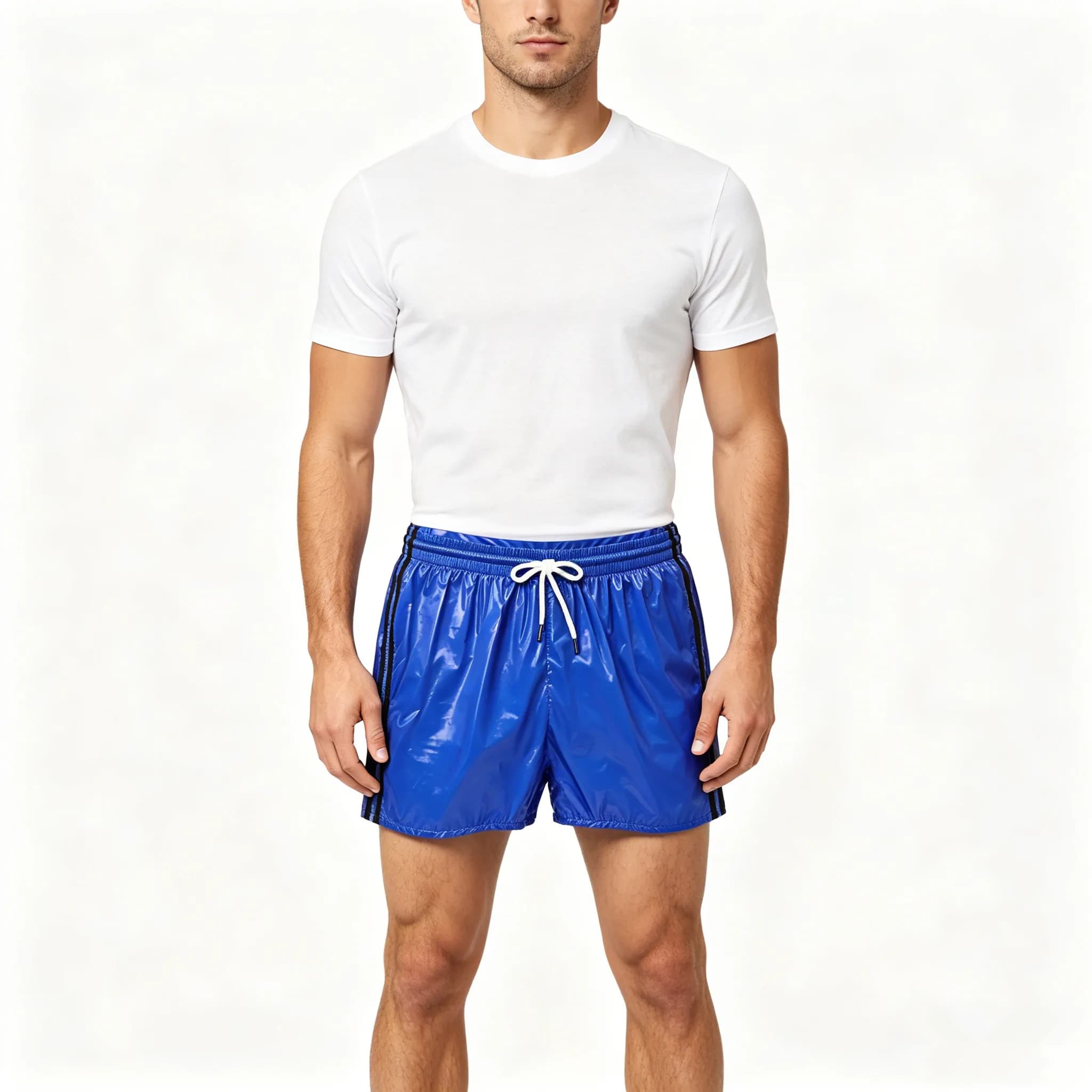 Costume da bagno impermeabile da uomo, pantaloncini boxer sportivi con elastico in vita per allenamento, spiaggia, piscina, corsa, ciclismo, wrestling