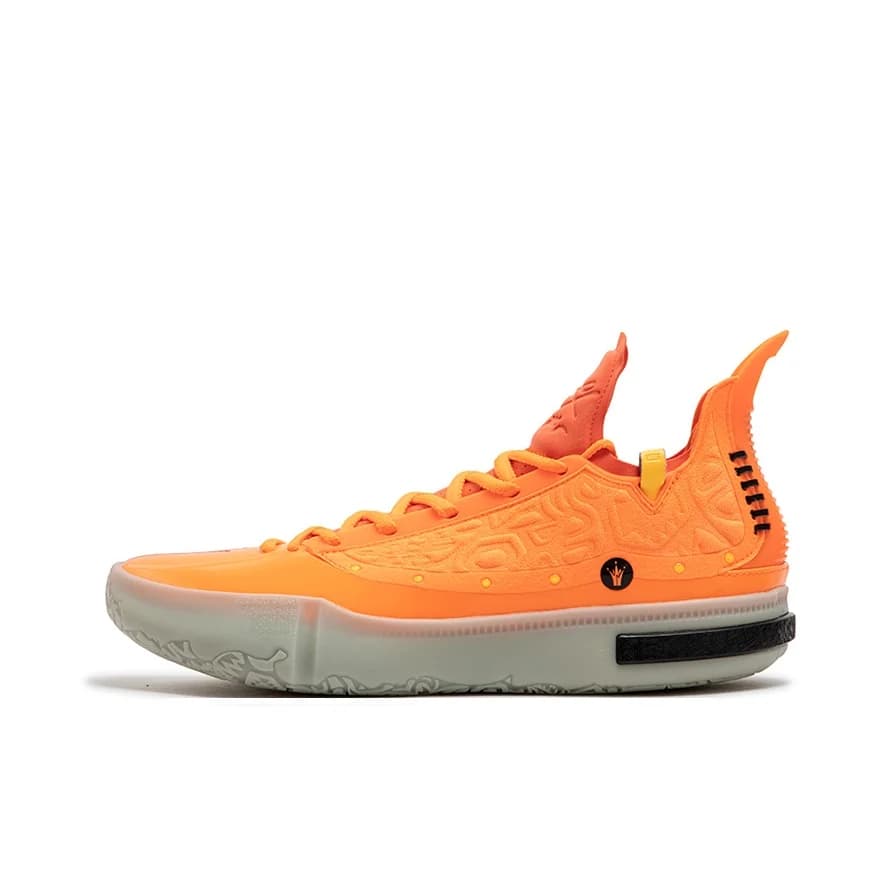 361° Slip Resistant Abrasion Resistant Low top Basketball Shoes Men's Fluorescent Laser Orange 672511103-7