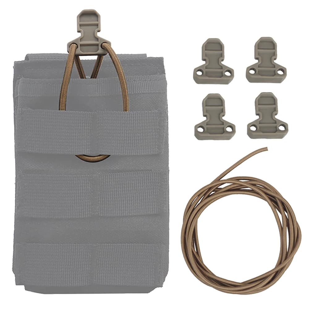 Tactical Case for Loading Elastic Cords with fastening tab for softair vest 5.56 AR15 Magnetic bag Corda in upper open leather