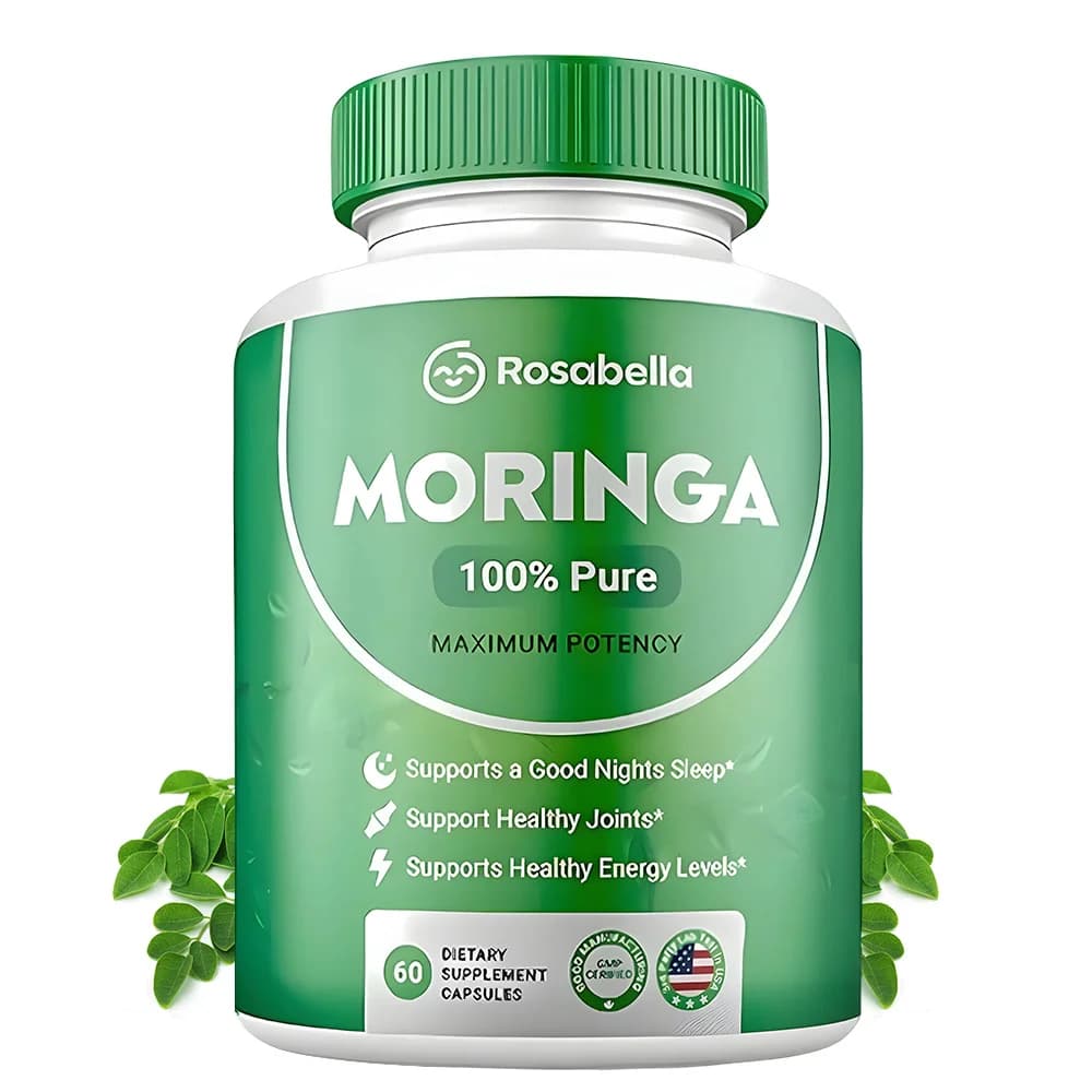 Moringa Capsules - Supplement for energy, skin, immune and intestinal health, rich in antioxidants and essential vitamins, 60 capsules