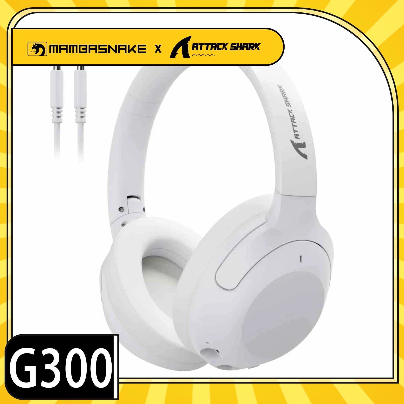 MAMBASNAKE x ATTACK SHARK G300 Cuffie da gioco leggere dual-mode