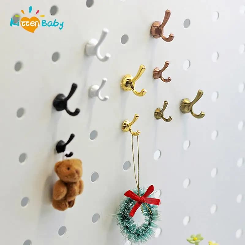 2 pz/set 1:12 casa delle bambole vestiti in miniatura appendiabiti appendiabiti da parete in metallo casa delle bambole accessori per il bagno