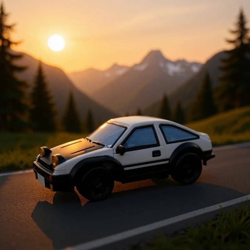 Giocattolo modello di auto da deriva AE86 telecomandato in miniatura per bambini Simulazione Auto da corsa Gioco da tavolo Giocattolo educativo