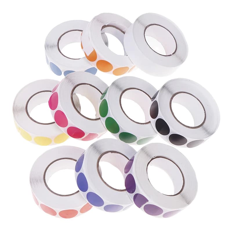 TL 1000 Pezzi/Rotolo per Tiro con l'Arco, Caccia, Pratica e Allenamento, Etichette Adesive Rotonde da 0,75 Pollici con Codice Colore per Bersagli