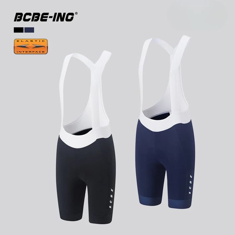 BCBE-ING Women's Cycling Bib Shorts Elastic Interface Pad Breathable Quick Dry Road Bike Racing Bibs Shock Absorption MTB Shorts