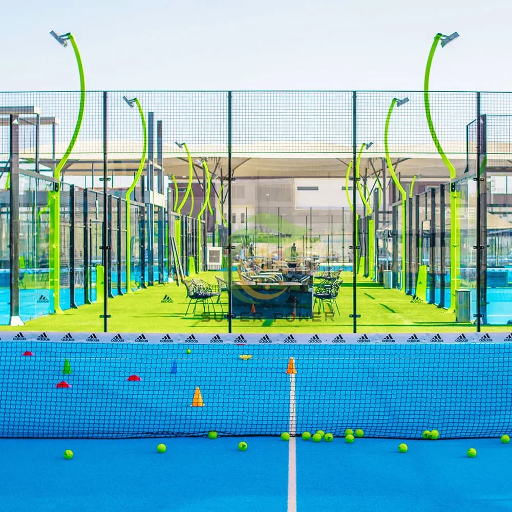 Vendita Diretta dalla Fabbrica: Campo da Padel Panoramico 20x10 Metri, Attrezzatura Sportiva per Paddle Tennis