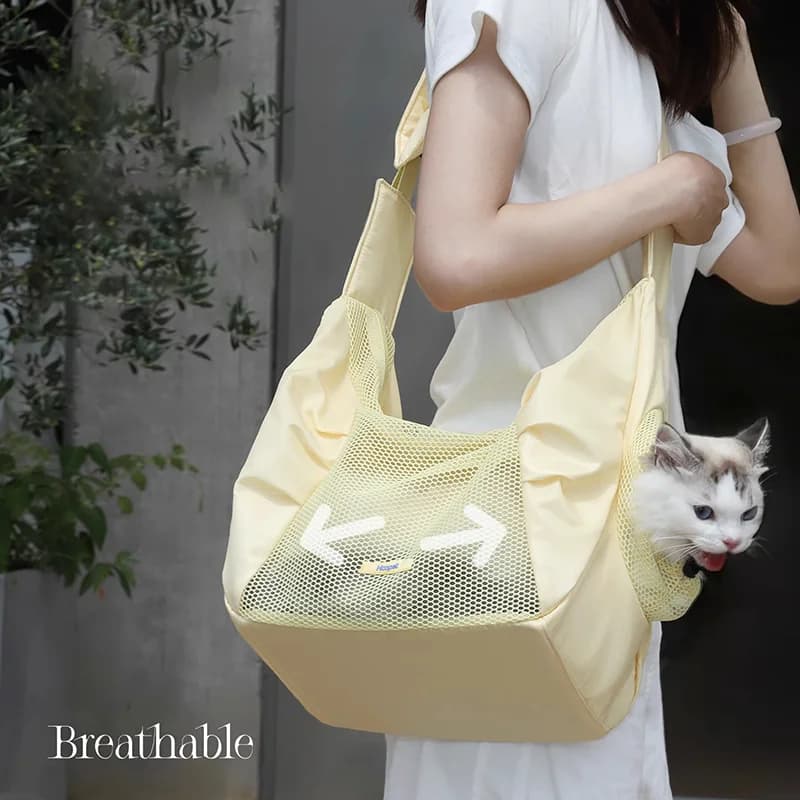 Adjustable Anti-Escape Cat Carrier Sling - Stress-Free Portable Pet Carrier Bag for Cats/Small Dogs Pet Supplies