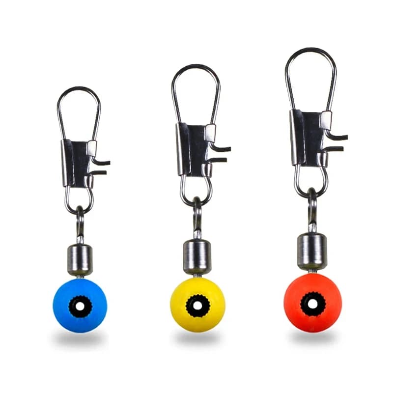 100 pcs/lot Fishing Floating Space Beans Wheel Bobber Connectors Sea Fishing Water Salt Equipment Recycling Metal