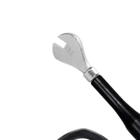 Precision Machined Stainless Steel Spoke Wrench for Bicycle Wheel Building and Spoke Tension Calibration Tasks