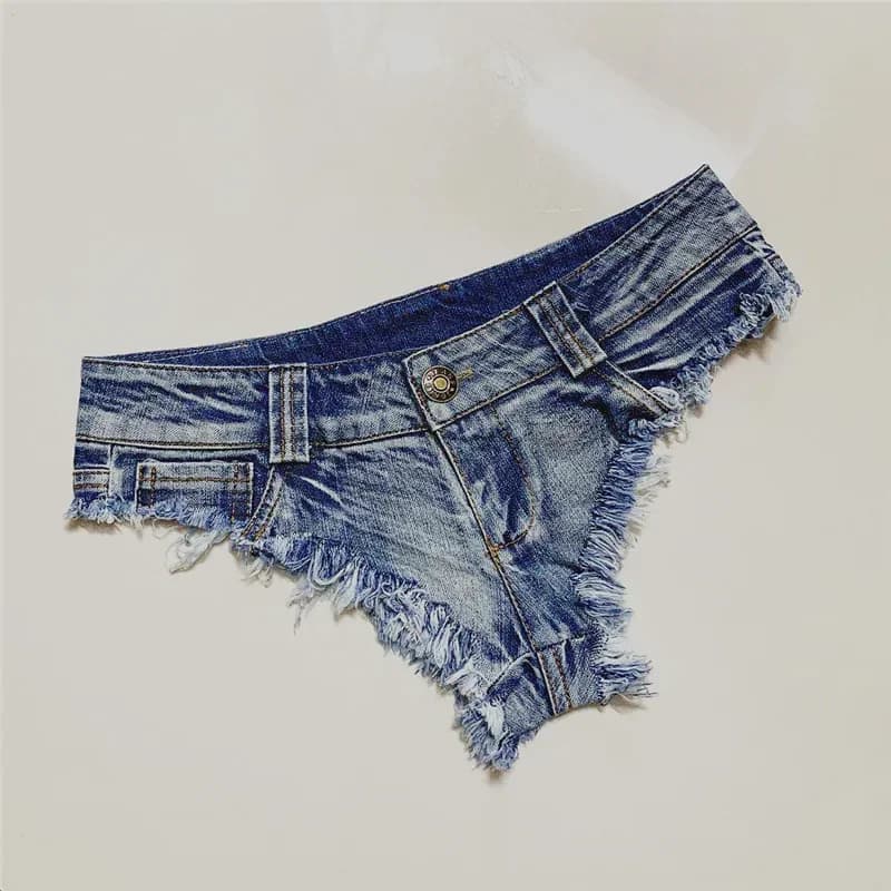 Pantaloncini a vita bassa Mini Hot Jeans Dance perizoma Bar Shorts Denim Beach Casual Lady