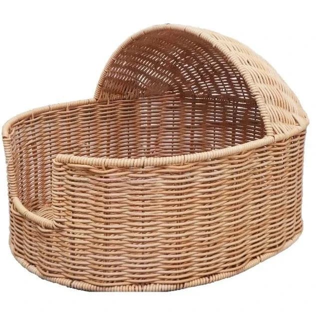 Lettiera per gatti cuccia universale in rattan culla intrecciata semichiusa lettiera rimovibile villa per gatti domestici casa per gatti
