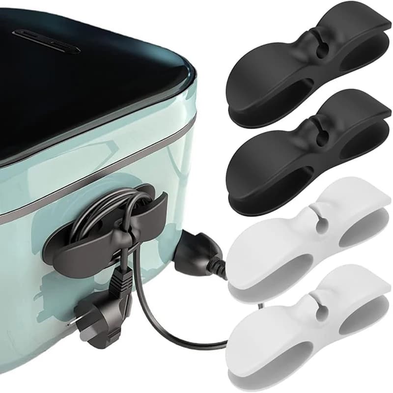 Avvolgicavi Organizzatore autoadesivo per avvolgicavo Clip Porta cavi per elettrodomestici da cucina Miscelatore Fornello di riso Friggitrice ad aria