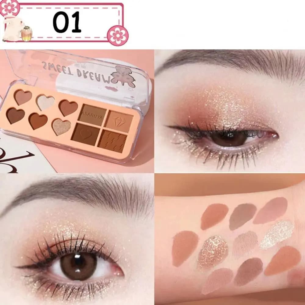 Palette Ombretti Professionale Portatile Pieghevole, Kit Trucco Impermeabile a Lunga Durata, Mini Palette Colorata per Occhi e Blush