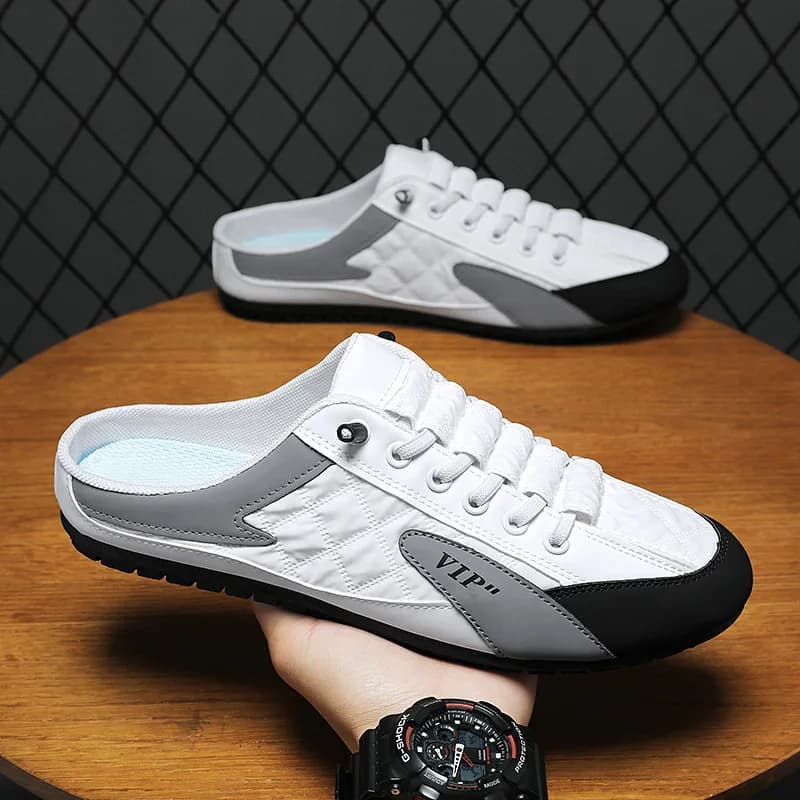 Men's Classic Half Slipper Casual Summer Flat Shoe Slippers - Comfortable Concise Sneakers for Men