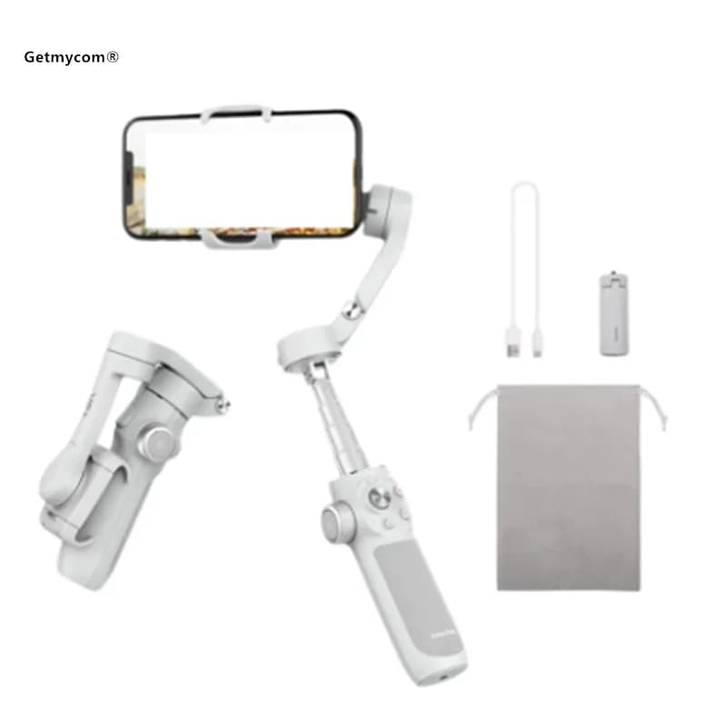 Getmycom per FeiyuTech VB4 Stabilizzatore per smartphone Face AI Tracking Gimbal per telefono a 3 assi Bastone selfie incorporato portatile