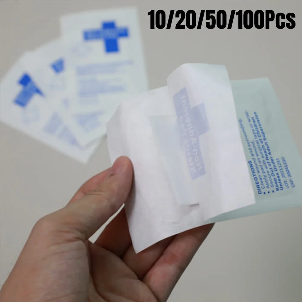 10-100 pz. Tamponi di garza medica sterile 5*7,6 cm 100% cotone, tamponi di garza impermeabili non adesivi, kit di pronto soccorso, nastri per medicazione ferite