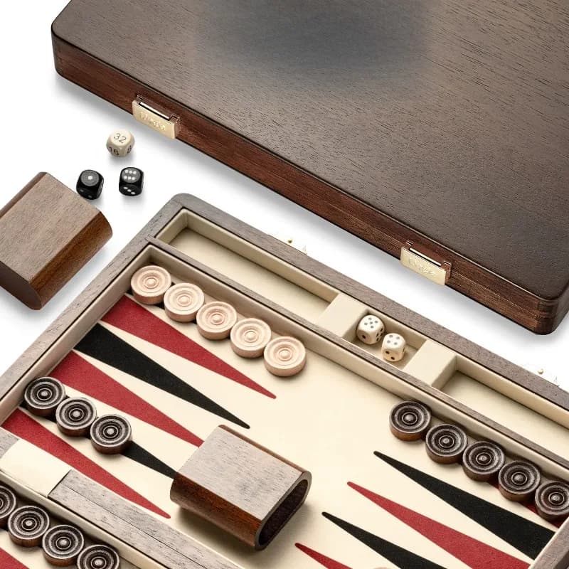 Backgammon Wooden Chess Board Multifunctional Chess Game Set Portable Foldable