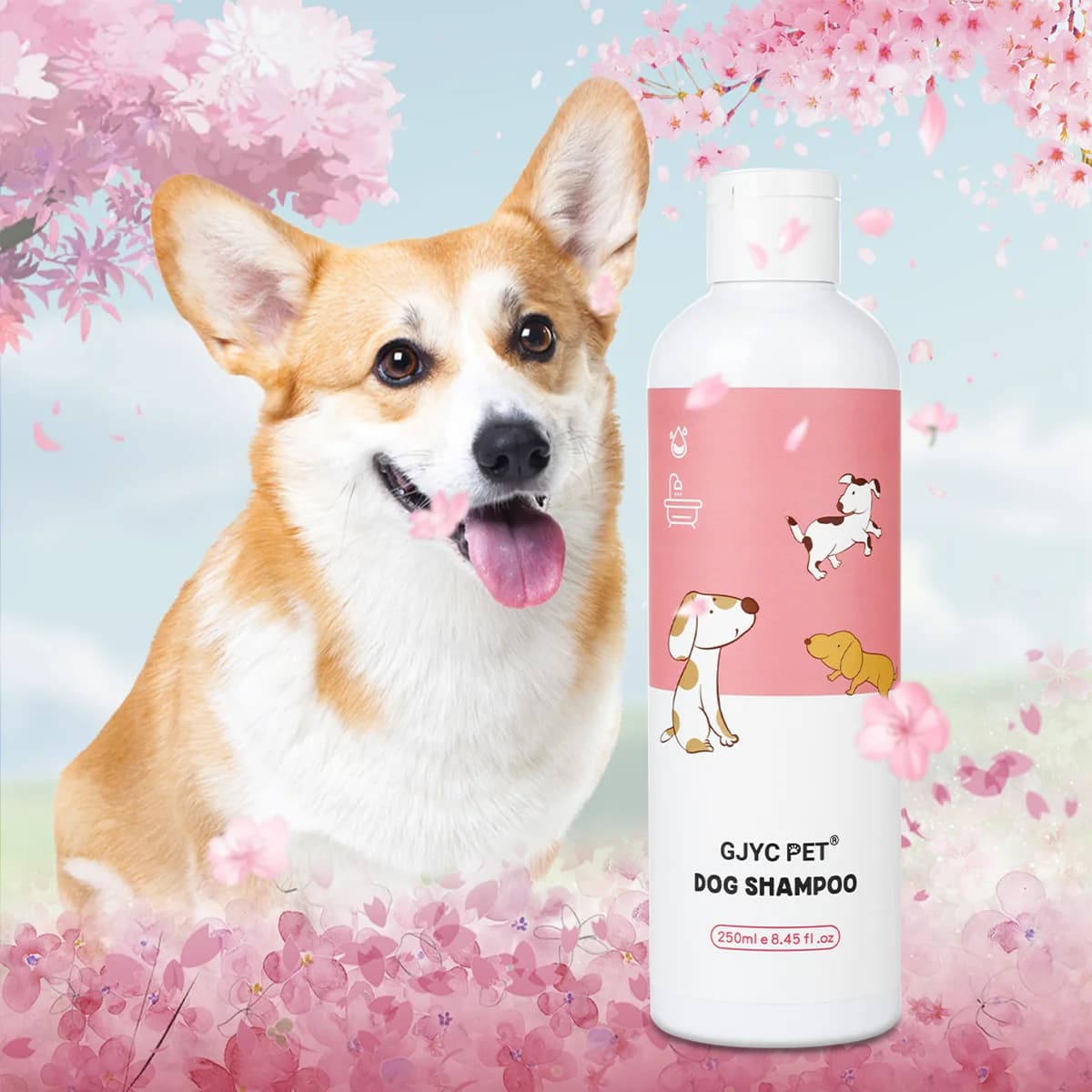 Shampoo Naturale Delicato Ipoallergenico per Cani, Trattamento Detergente Profondo Anti-Odore, Ammorbidisce il Pelo, Lenisce la Pelle Sensibile, Per Tutte le Razze